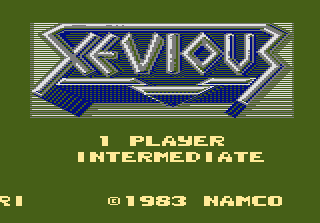 Xevious title screen for Atari 7800